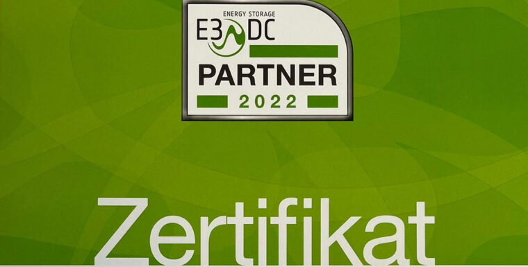 Zertifizierter E3/DC-Partner 2022 für mehr Klimaschutz